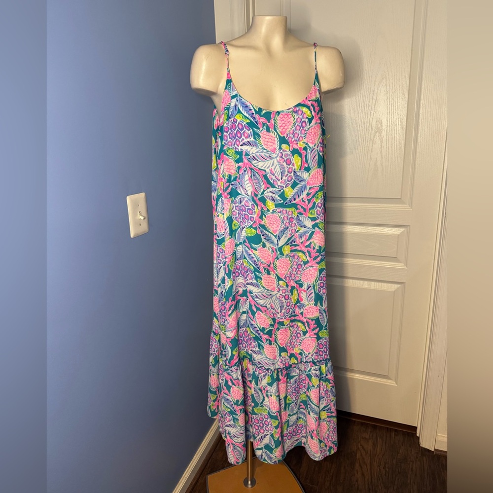 Lilly Pulitzer Winni Midi Dress Maldives Multi Colored Size XL